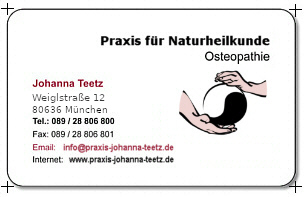 Visitenkarte Johanna Teetz